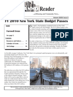 The Reader: FY 2010 New York State Budget Passes