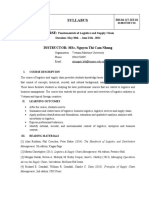 Fundamental of Logistics and SCM - IBL1101