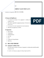 Experiment No .3 Aggregate Crushing Value Test (Acv) : Standard Designation (BS: 812-110:1990)