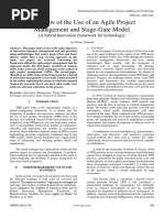 A Review of The Use of An Agile Project Management and Stage-Gate Model (A Hybrid Innovation Framework For Technology)