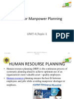 Need For Manpower Planning: UNIT-II, Topic-1