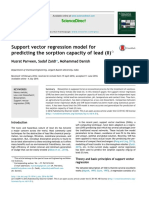 Support Vector Regression Model For Predicting The Sorption Capacity of Lead (II)