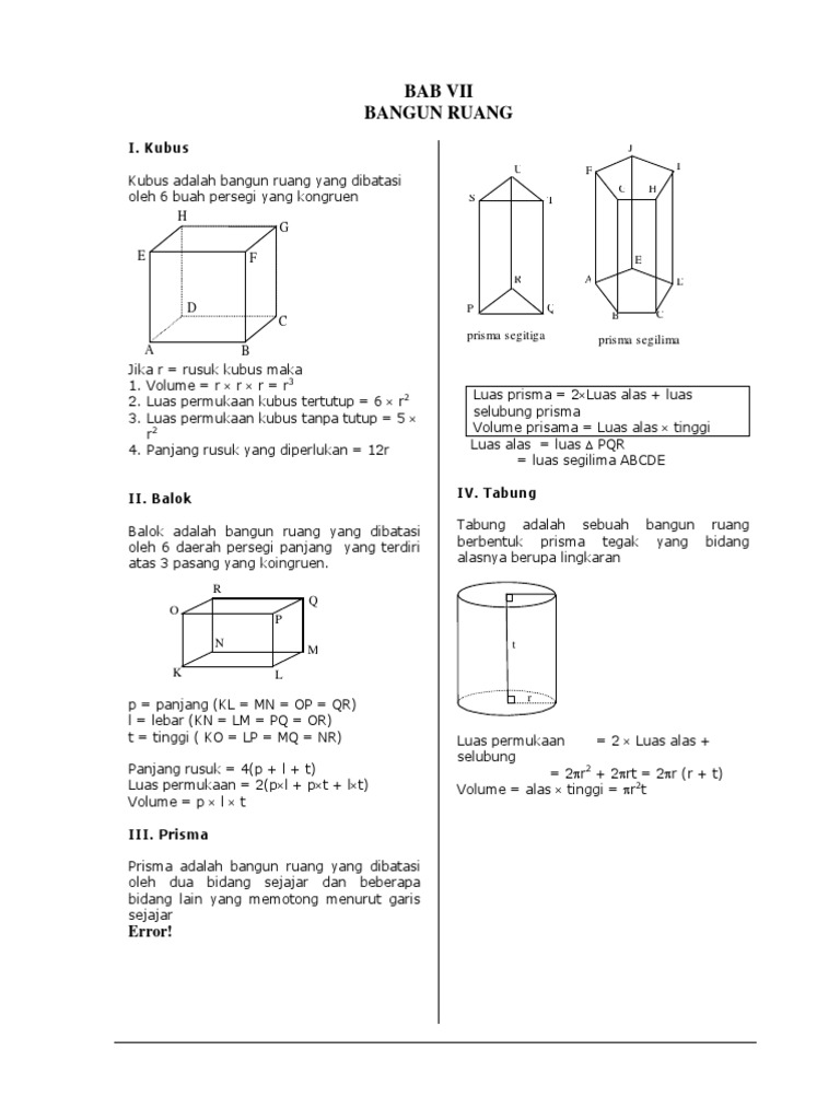 Bab-7 BANGUN RUANG | PDF