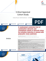 Critical Appraisal Cohort Study - Balqis Hisyam S. B. (2120801016)