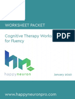 Worksheet Packet: Cognitive Therapy Worksheets For Fluency