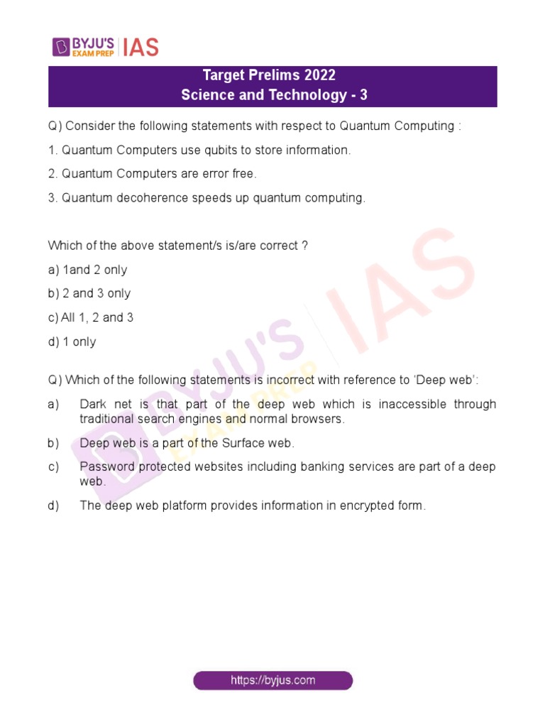 BYJUS Exam Prep IAS Target Prelims 2022 Science and Technology 3