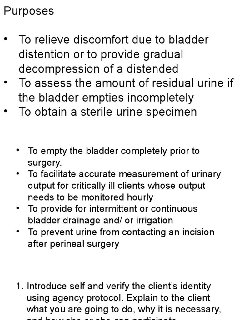 Indwelling Catheterization Procedure Guide | PDF | Urinary Bladder ...