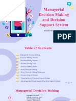 Managerial Decision Making and Decision Support System
