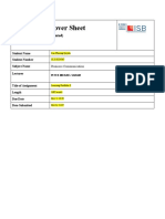 Assignment Cover Sheet: Bachelor of Business (Talented)