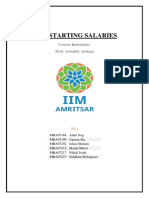 Mba Starting Salaries - Group8