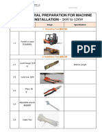 Material Preparation For Machine Installation: - 1kW To 12KW