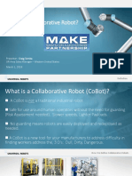 What Is A Collaborative Robot?: Presenter: Craig Tomita UR Area Sales Manager - Western United States March 1, 2018