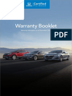 Honda Certified Pre Owned Vehicles Warranty Booklet