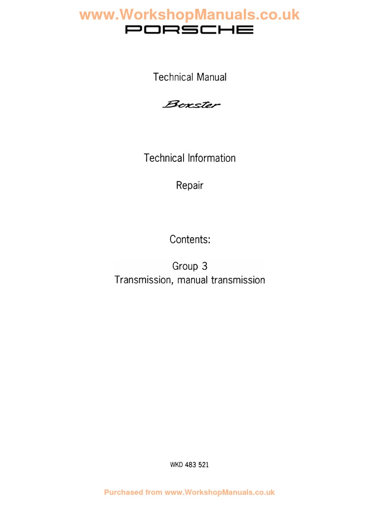 2003 PORSCHE BOXSTER OWNERS MANUAL PDF visual data 2