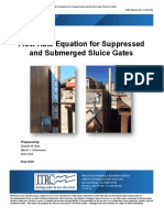 Flow Rate Equation For Suppressed and Submerged Sluice Gates