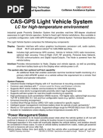 CGLC Light Vehicle System for High Temp Technical Specification Sheet B