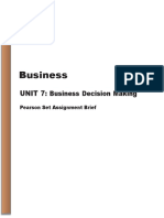 Unit-07 Business Decision Making - Scenario
