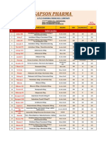 Sapson Pharma Price List - W.E.F. 14 - 05 - 2022