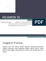 KELOMPOK 10 Anggaran '' Anggran Piutang ''