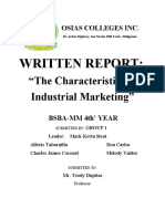 Chracteristics of Indusrial Marketing