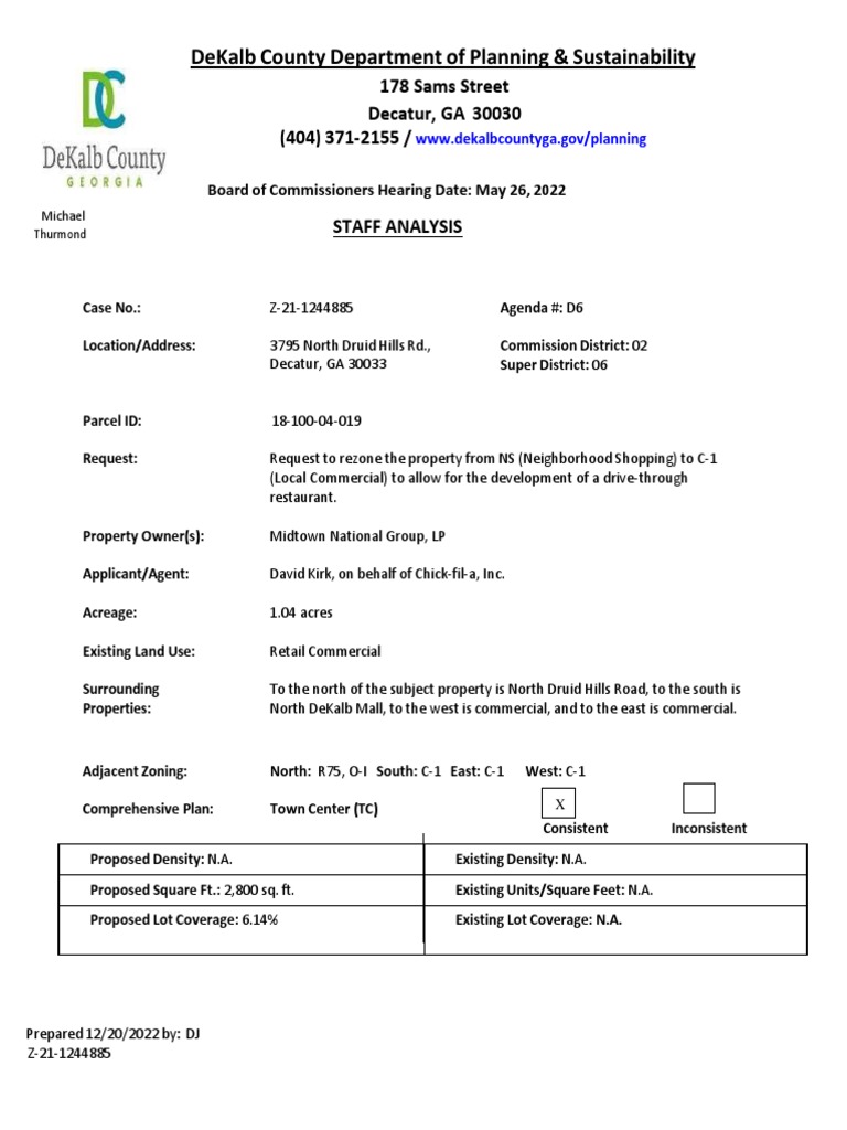 North druid hills road chick fil a application pdf zoning traffic