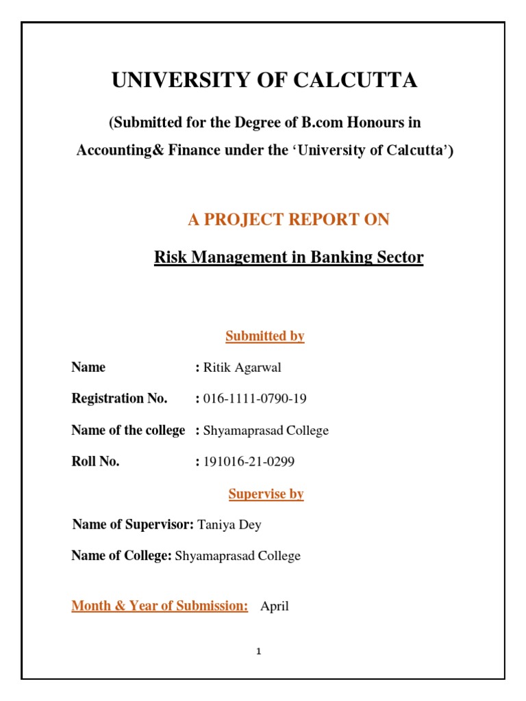 Risk Management in Banking Sector With Questionnaire | PDF ...