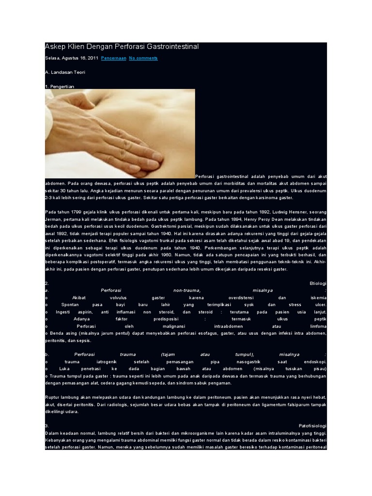 Penanganan Perforasi Gastrointestinal | PDF