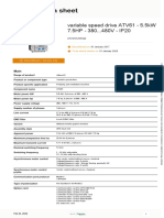 Product Data Sheet: Variable Speed Drive ATV61 - 5.5kW 7.5HP - 380... 480V - IP20