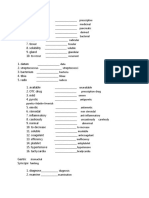 Exercitii Medical Terminology