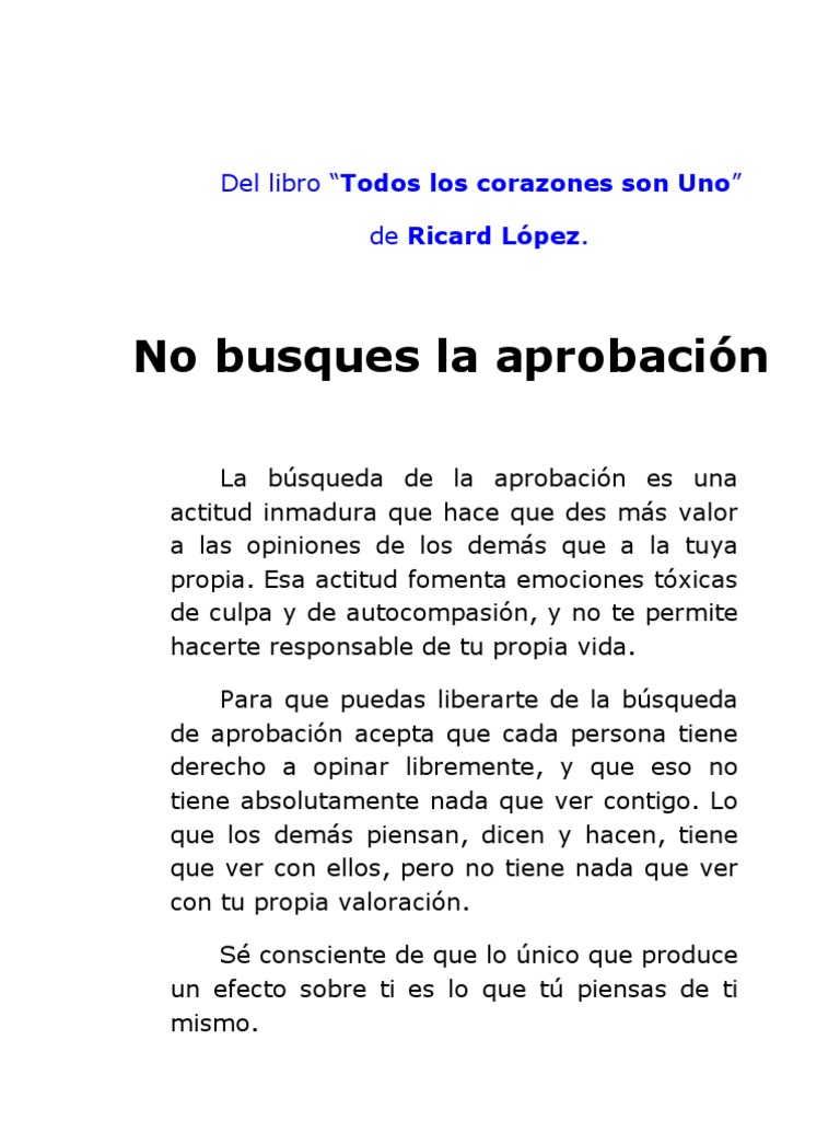 Cómo dejar de buscar la aprobación en los demás