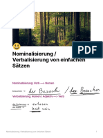 Nominalisierung Und Verbalisierung Von Einfachen Sätzen