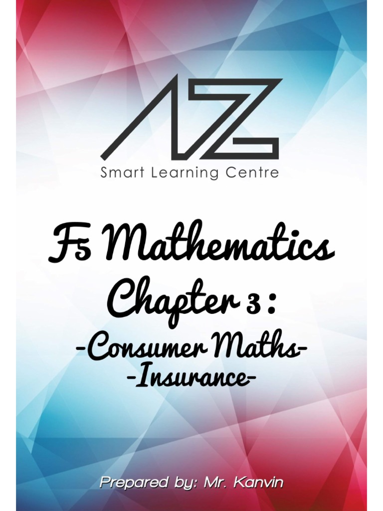 f5 Maths Chapter 3 Insurance | PDF