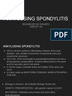 Ankylosing Spondylitis: Badabagni Sai Sanjeev (GROUP-10)