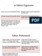 Resiko Faktor Ergonomi