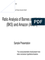 Ratio Analysis of Barnes and Noble (BKS) and Amazon (AMZN) : Sample Presentation