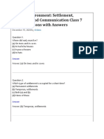 Human Environment: Settlement, Transport and Communication Class 7 Mcqs Questions With Answers