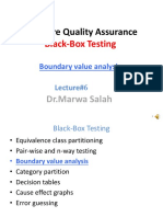 Software Quality Assurance: Black-Box Testing
