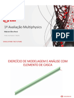 1 Avaliação Multiphysics - Bi-Supported Beam