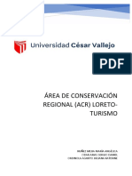 Área de Conservación Regional (Acr) Loreto-Turismo