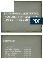 Paham/gaya Arsitektur Yang Berkembang Pada Periode Pra Modern