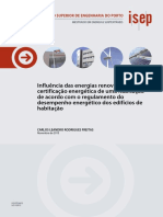 Influência das energias renováveis na certificação energética de uma habitação