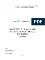 Candrea Marius-Victoras Contractul de Vanzare-Cumparere Consideratii Generale