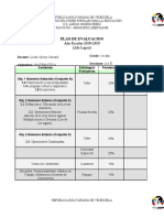 Planes de Evaluacion (2do Lapso) 2018-2019