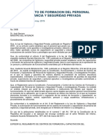 Reglamento Formación Personal Vigilancia y Seguridad Privada