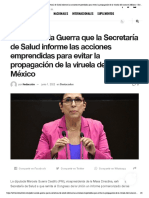 Pide Marcela Guerra Que La Secretaría de Salud Informe Las Acciones Emprendidas para Evitar La Propagación de La Viruela Del Mono en México