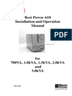 Best Power 610 Installation and Operation Manual: LTM-1312E