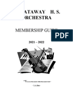 Piscataway H. S. Orchestra: Membership Guide