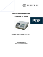 Español Operator S Manual Photometer 5010