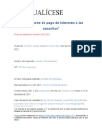 Comprobante de Pago Intereses de Cesantías