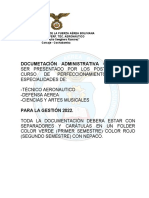 Documentación Curso Perfeccionamiento Fuerza Aérea Boliviana